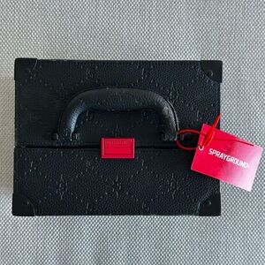 Sprayground Black Cosmetic Case with Red Accents